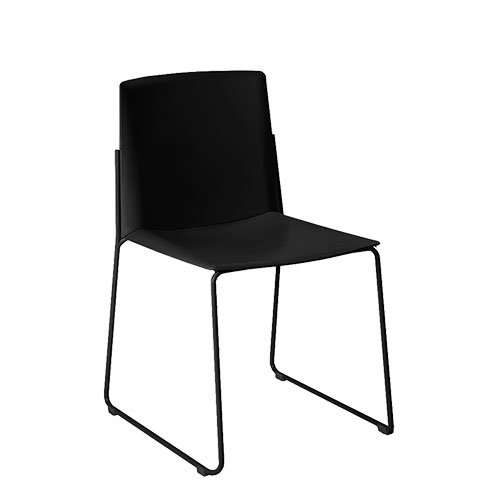 SILLA ENEA EMA PATIN NEGRA